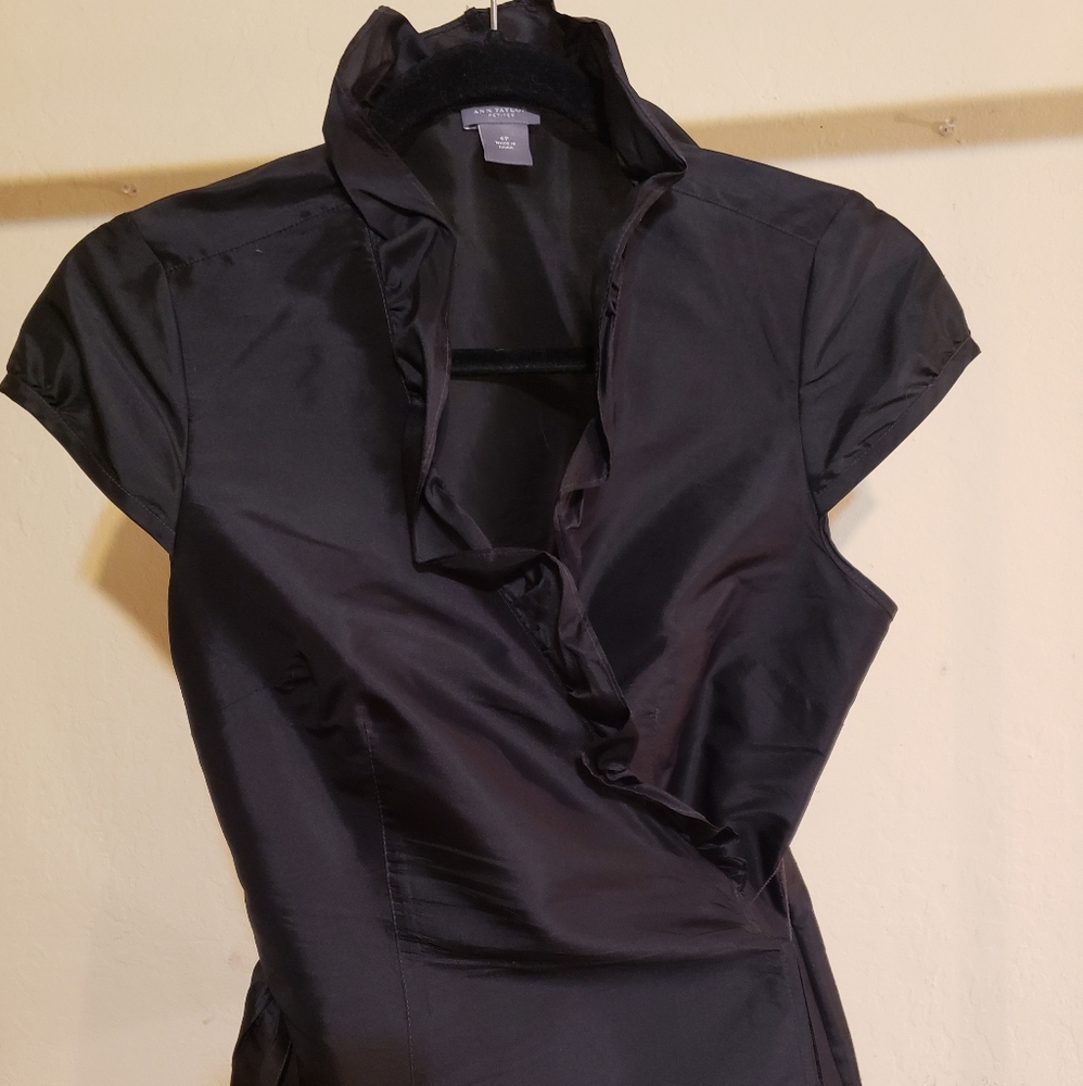 Black silk blouse